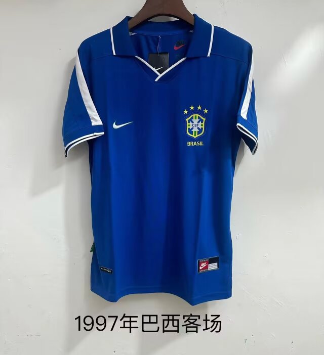 1997 Brazil away blue retro jersey