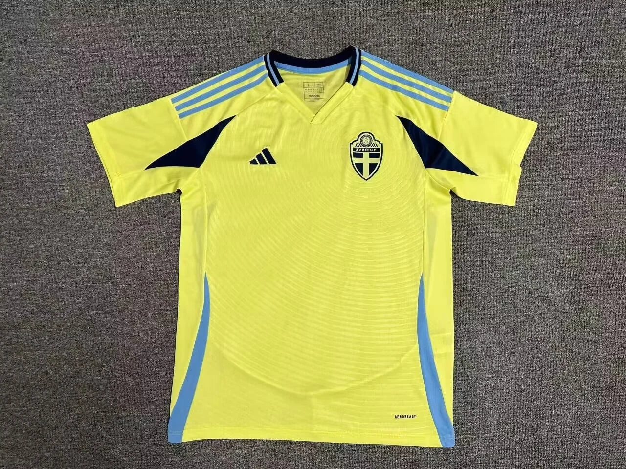 2024 Sweden home yellow soccer jersey