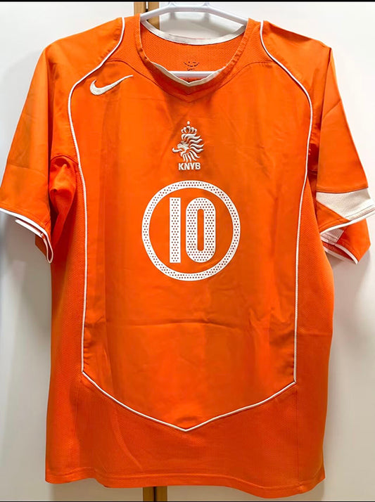 2004 Netherlands home retro soccer jersey