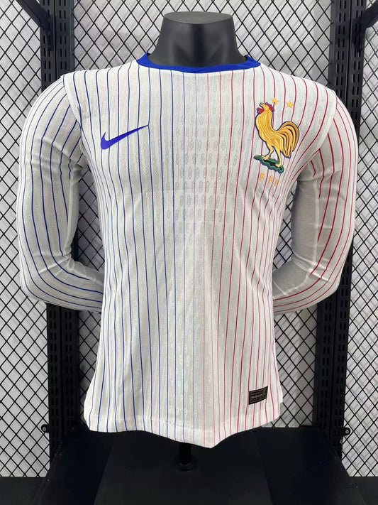 2024 France away white long sleeve player version jersey