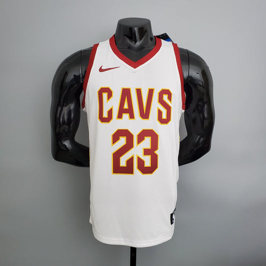 Cavaliers James #23 White NBA Jersey
