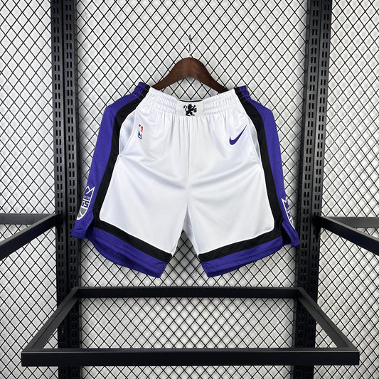 King white NBA shorts