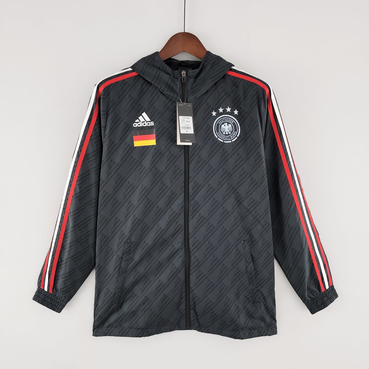 2022 Germany Windbreaker Black Red and White