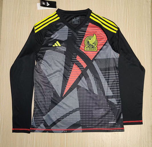 24-25 Mexico black goalkeeper long sleeve jersey