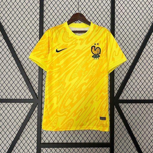 2024 France yellow goalkeeper jersey