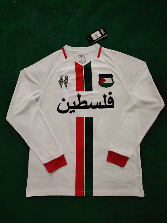 24-25 Palestine white long sleeve jersey