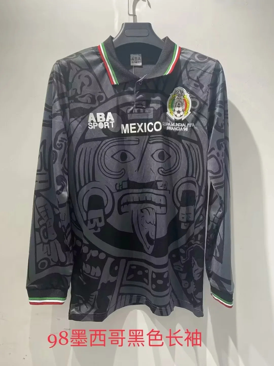 1998 Mexico black long sleeve jersey