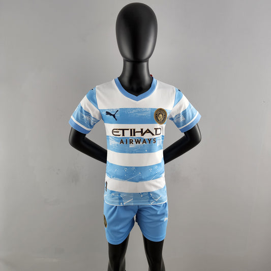 22/23 kids kit Manchester City Limited Edition Blue and White