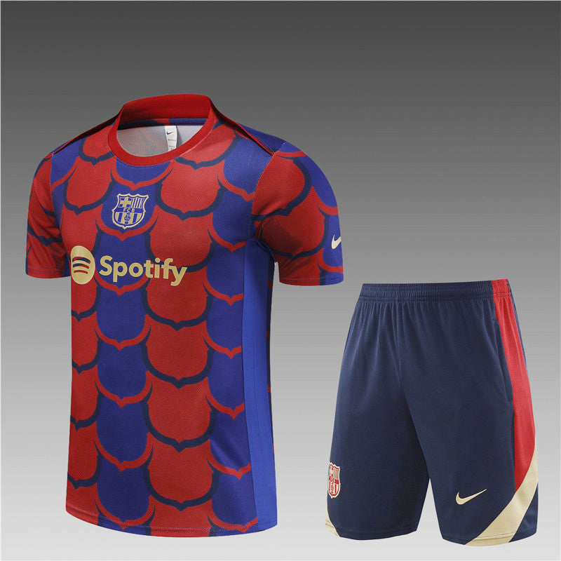 2425 short-sleeved Barcelona red and blue [camouflage style]