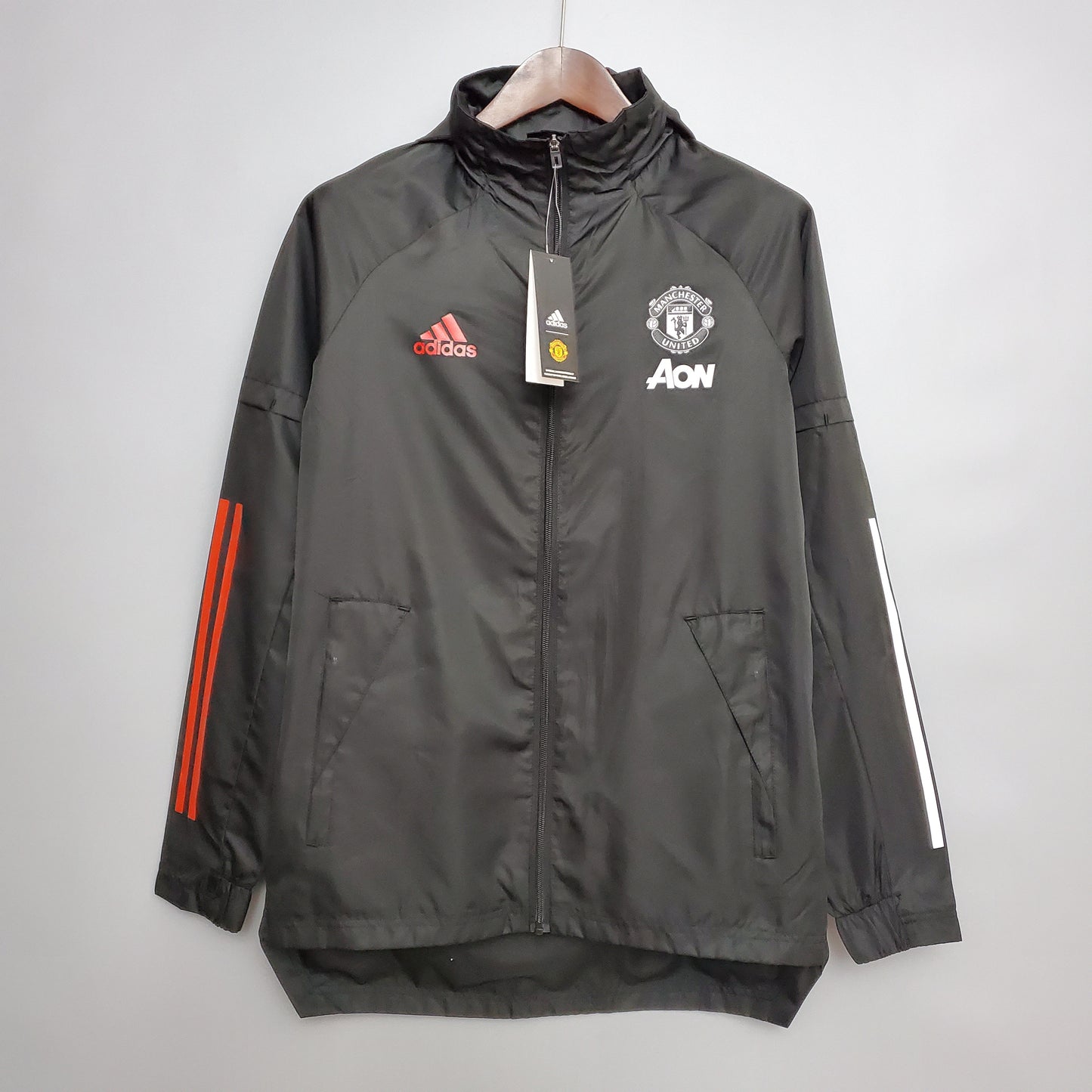 20/21 Windbreaker M-U black/white red edge