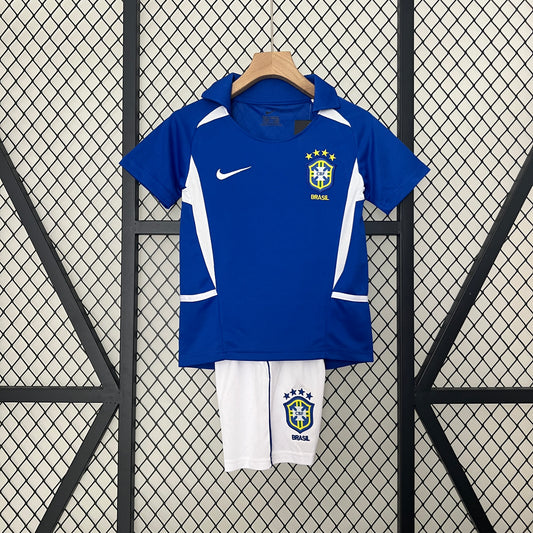 2002 Brazil away retro kid kit