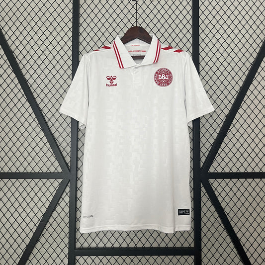 2024 Denmark away white soccer jersey